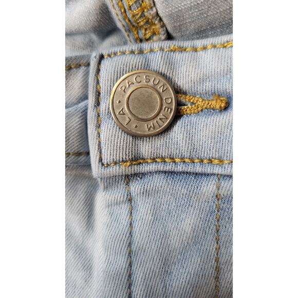 PACSUN Jeans Womens 30 x 30 Blue Denim Stretch Stretch Skinny Preppy Light Wash - Picture 10 of 12